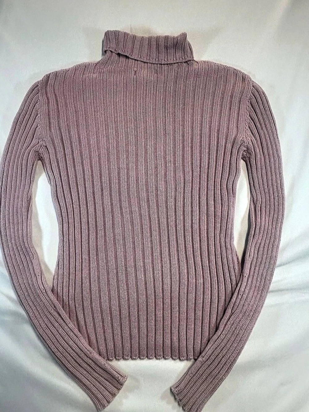 Banana Republic Ribbed Turtleneck Sweater in Pink Size Medium